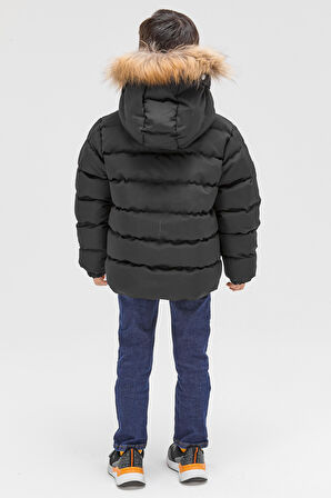 Benittokids Erkek Çocuk Natürel Kürklü Mont 51289