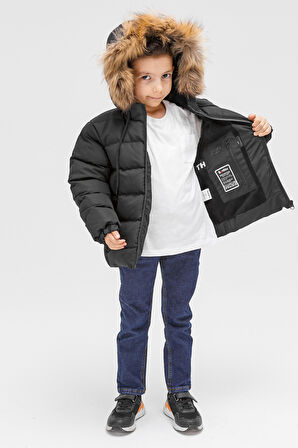 Benittokids Erkek Çocuk Natürel Kürklü Mont 51289