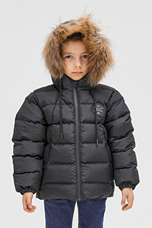 Benittokids Erkek Çocuk Natürel Kürklü Mont 51289