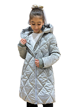 Kız Çocuk Kapüşonlu Kaban 51329