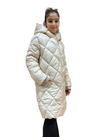 Kız Çocuk Kapüşonlu Kaban 51329