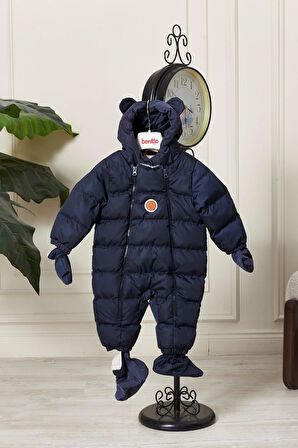 Unisex Kapüşonlu Fermuarlı Bebek Astronot Tulum 51330