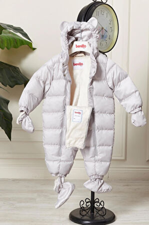Unisex Kapüşonlu Fermuarlı Bebek Astronot Tulum 51330
