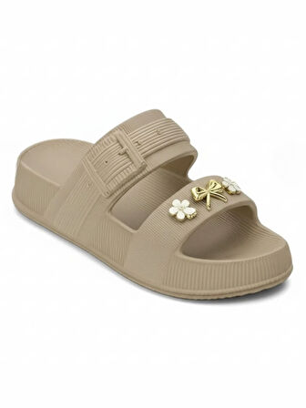 Enova Kadın Islak Zemine Uygun Taşlı Eva Terlik