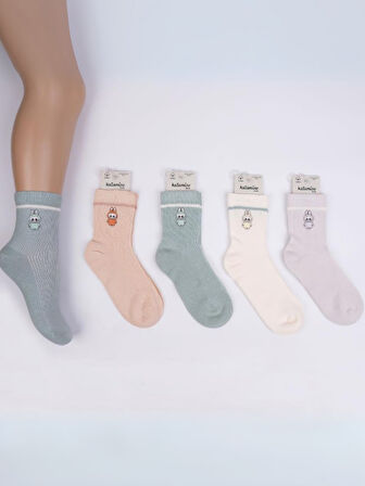 Katamino Çocuk Baskılı Çorap 4'lü Set 