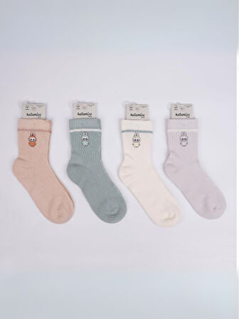 Katamino Çocuk Baskılı Çorap 4'lü Set 