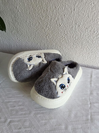 Kadın Kedili Peluş Rahat Ev Terliği 25BNT133