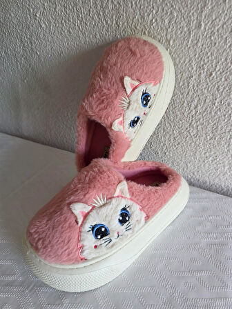 Kadın Kedili Peluş Rahat Ev Terliği 25BNT133