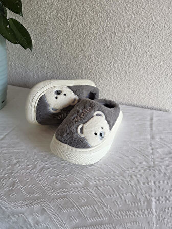 Kadın Ayıcık Desenli Rahat Peluş Ev Terliği 25BNT132