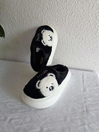 Kadın Ayıcık Desenli Rahat Peluş Ev Terliği 25BNT132