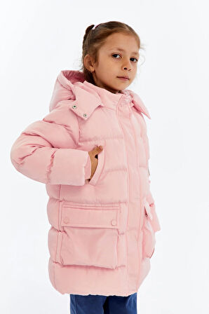 Kız Çocuk Kalın Kışlık Kapüşonlu Kaban 51349