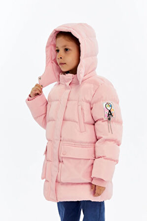 Kız Çocuk Kalın Kışlık Kapüşonlu Kaban 51349