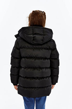 Kız Çocuk Kalın Kışlık Kapüşonlu Kaban 51349