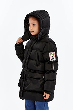 Kız Çocuk Kalın Kışlık Kapüşonlu Kaban 51349