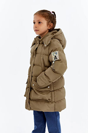 Kız Çocuk Kalın Kışlık Kapüşonlu Kaban 51349