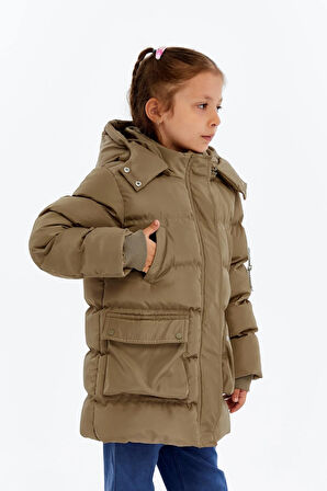 Kız Çocuk Kalın Kışlık Kapüşonlu Kaban 51349