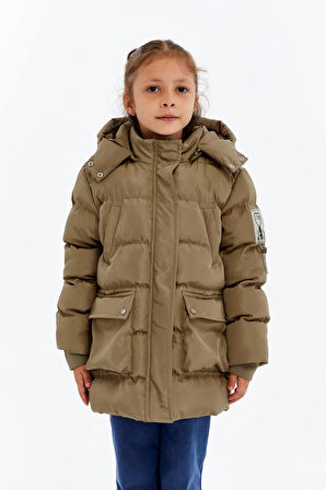 Kız Çocuk Kalın Kışlık Kapüşonlu Kaban 51349