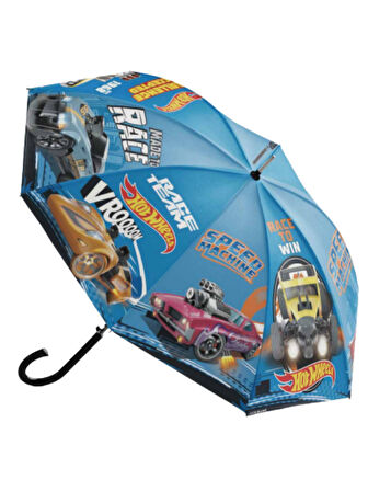 Koruma Kılıflı Lisanslı Hotwheels Çocuk Şemsiyesi BNT159