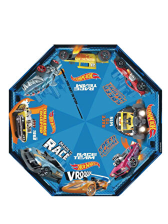 Koruma Kılıflı Lisanslı Hotwheels Çocuk Şemsiyesi BNT159