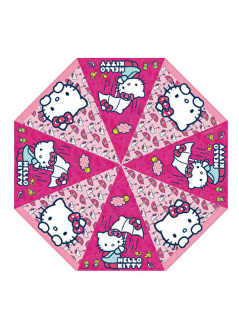 Koruma Kılıflı Lisanslı Açık Pembe Hello Kitty Çocuk Şemsiyesi BNT159