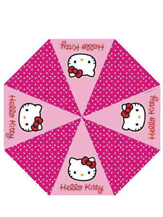 Koruma Kılıflı Lisanslı Puantiyeli Hello Kitty Çocuk Şemsiyesi BNT159
