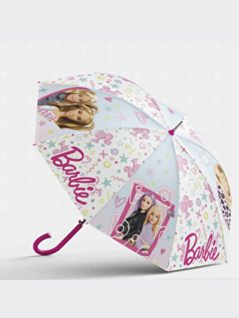 Koruma Kılıflı Lisanslı Beyaz Barbie Çocuk Şemsiyesi BNT159