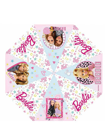 Koruma Kılıflı Lisanslı Beyaz Barbie Çocuk Şemsiyesi BNT159