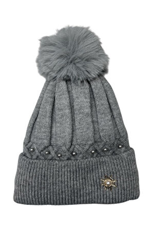 Suyutti Kadın Ponponlu Örme Bere