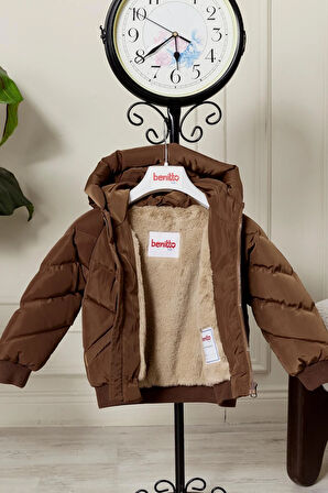 Erkek Bebek Kapüşonlu Kışlık Mont 51332