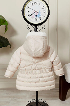 Kız Bebek Kapüşonlu Kışlık Mont 51333