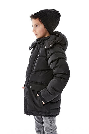 Erkek Çocuk Kapüşonlu Kalın Kışlık Mont 51335