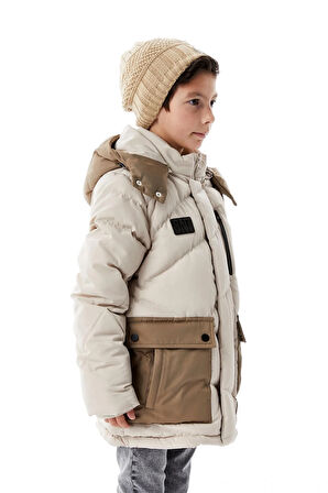 Erkek Çocuk Kapüşonlu Kalın Kışlık Mont 51335