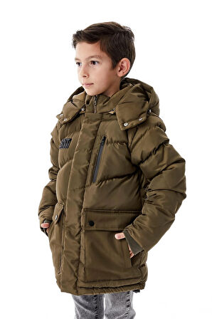 Erkek Çocuk Kapüşonlu Kalın Kışlık Mont 51335
