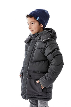 Erkek Çocuk Kapüşonlu Kalın Kışlık Mont 51335
