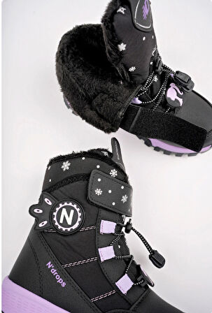 Dayanıklı, Su Geçimez, Ortopedik, CırtlıKız Çocuk Kar Botu Ayakkabı BNT170 