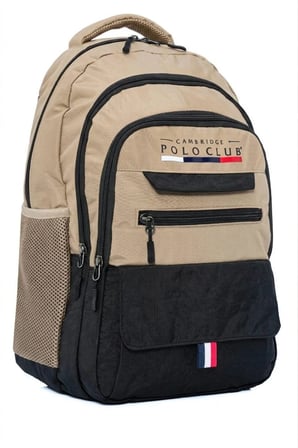 Cambridge Polo Club Minimalist Tasarım Unisex Çok Gözlü Sırt Çantası