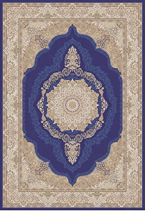 Kreasyon Halı Salon Halı 200x300 İpeksi İS009 Mavi