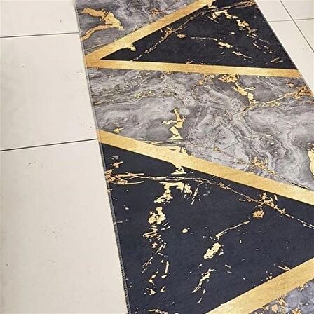 Hitit Yolluk Halısı Modern 80x140 Lidya Lüx GK107 Siyah