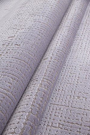 İpek Kişiye Özel Ölçü Kesme Halı Rivenna Lux Koleksiyonu 2450A Gri