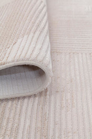 İpek Kişiye Özel Ölçü Kesme Halı Rivenna Lux Koleksiyonu 2453A Bej