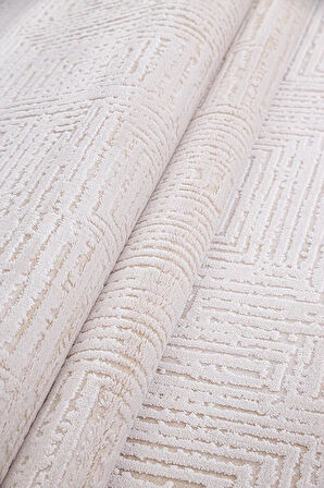 İpek Kişiye Özel Ölçü Kesme Halı Rivenna Lux Koleksiyonu 2455A Bej