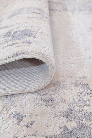 İpek Kişiye Özel Ölçü Kesme Halı Rivenna Lux Koleksiyonu 2461A Krem