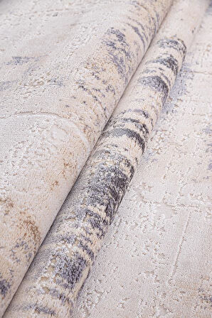 İpek Kişiye Özel Ölçü Kesme Halı Rivenna Lux Koleksiyonu 2461A Krem