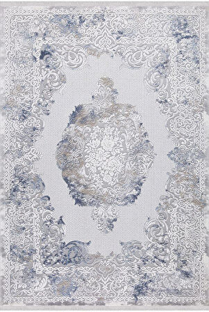 İpek Halı Salon Halısı 200x300 Safarin 7637A Mavi