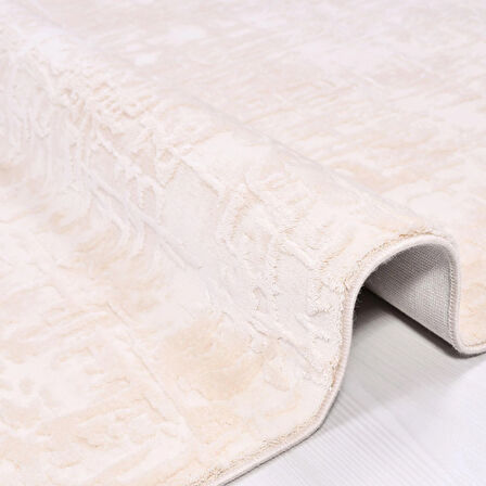 İpek Halı Kişiye Özel Ölçü Yolluk Halısı 100x600 Gaspara 14508 Bej