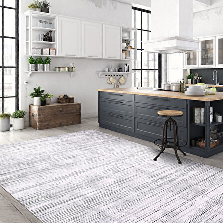 İpek Halı Kişiye Özel Ölçü Yolluk Halısı 100x550 Roxanne 17111 Gri