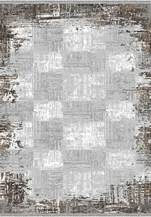 İpek Halı Kişiye Özel Ölçü Yolluk Halısı 100x650 Roxanne 17187 Gri