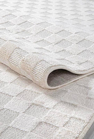 Kreasyon Halı Özel Ölçü Salon Halısı 200x350 Trendo TR005 Krem