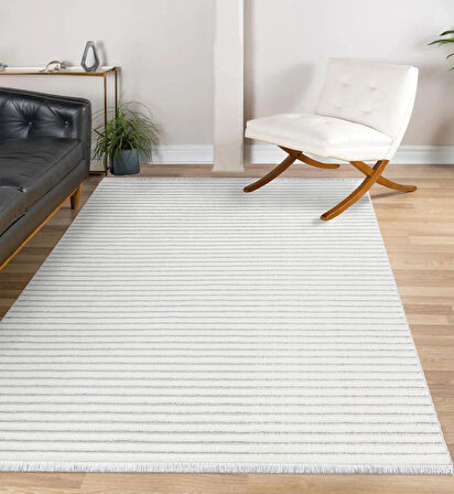 İpek Halı Kişiye Özel Ölçü Yolluk Halısı 80x450 Almond 11401 Beyaz