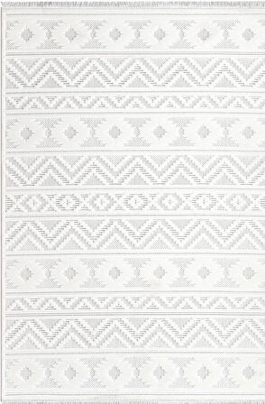 İpek Halı Kişiye Özel Ölçü Yolluk Halısı 80x600 Almond 11406 Beyaz